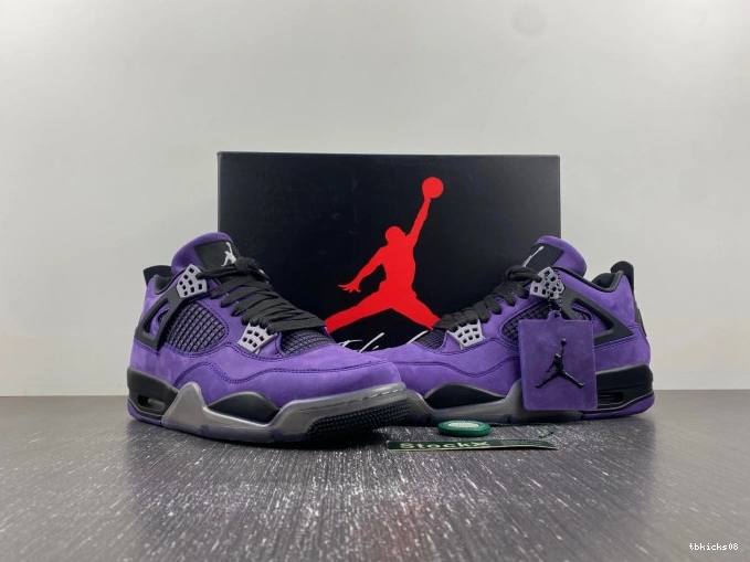 Cheap TBkick Suede Scott Purple 4 Air x Jordan Travis 0822